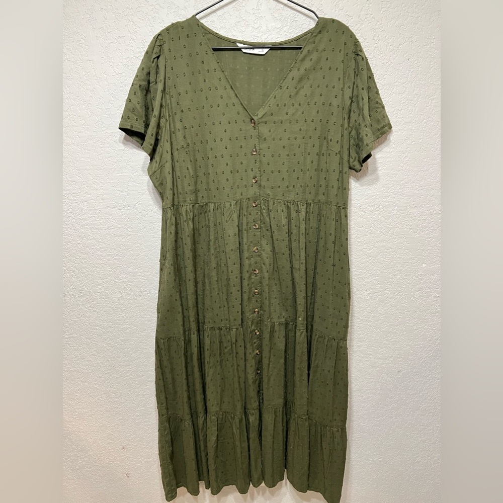 Sonoma Olive Green Midi Dress